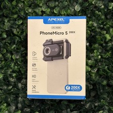 Apexel Digital 200X Microscope Lens Portable Phone Lens with LED Light No Type C