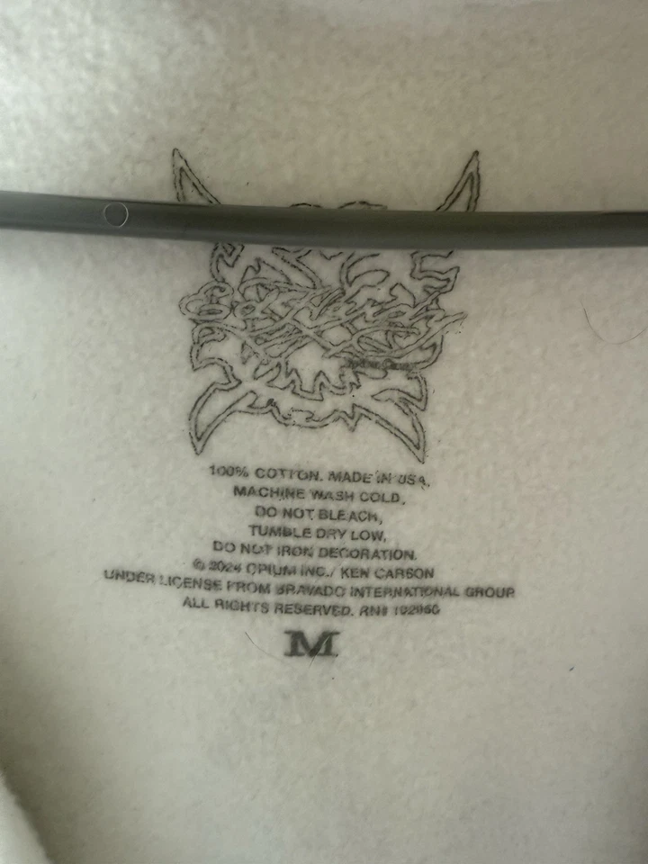 Sudadera con capucha Ed Hardy Ken Carson Xman para hombre estrás cremallera, talla mediana Foto 2 de 4