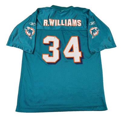 Vintage Miami Dolphins Jersey Youth Large Ricky Williams Y2K NFL