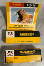 Lot of 2 KODAK KODACOLOR II C110-12 C110-24 COLOR PRINT 110 FILM Expired 1977-82