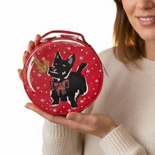 Vera Bradley Whimsy Cosmetic Scottie Dog Travel Bag Red Faux Leather Case
