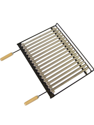  IMEX EL ZORRO-Grillrost 58 x 40 cm mit Holzgriffen Edelstahl Garten Grill...