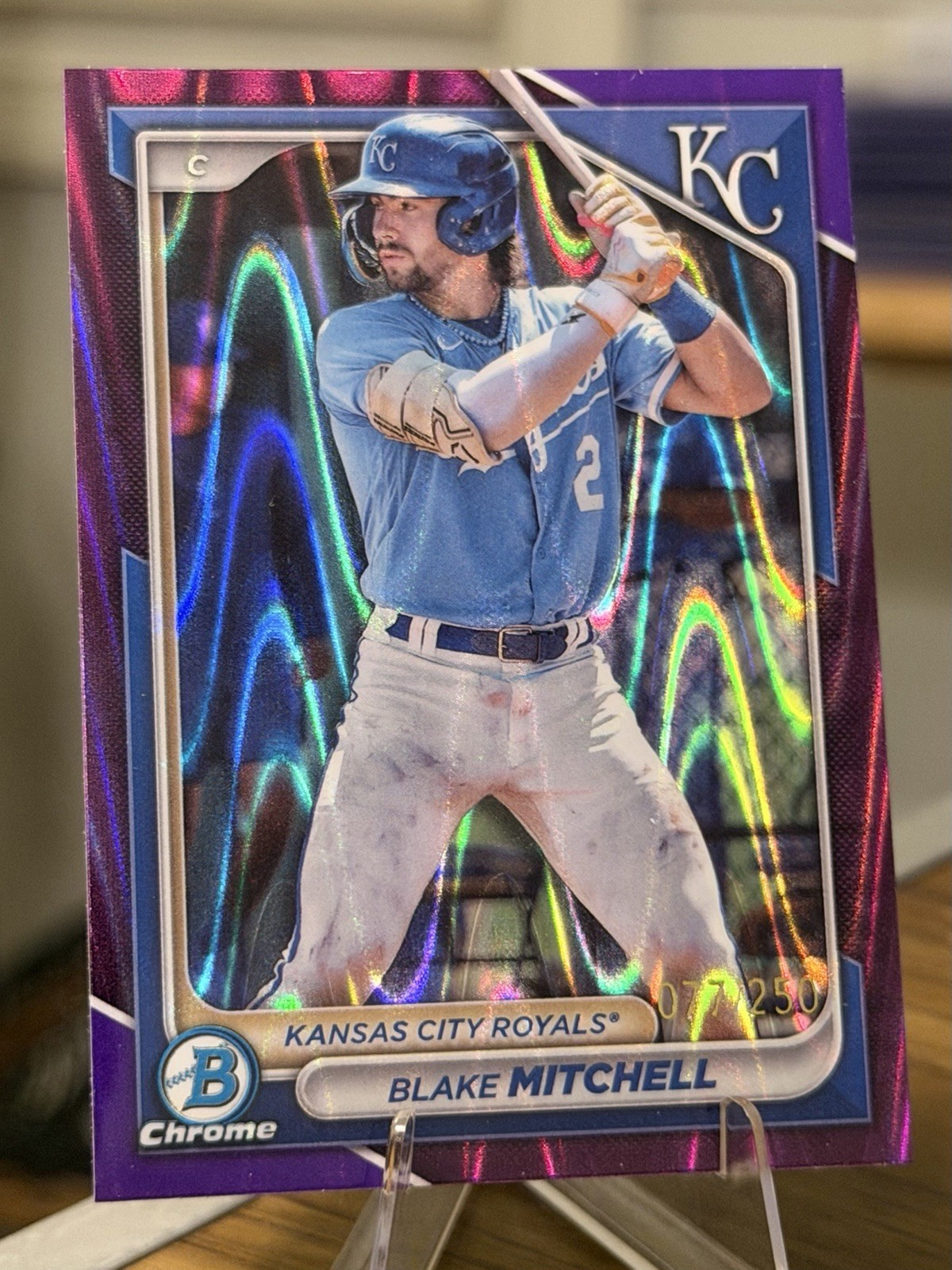 2024 Bowman - Chrome Blake Mitchell #BCP-117 Purple Raywave Refractor /250