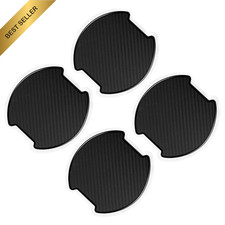 4Pcs Universal 3D Carbon Fiber Texture Automotive Door Cup Handle Recess Paint P