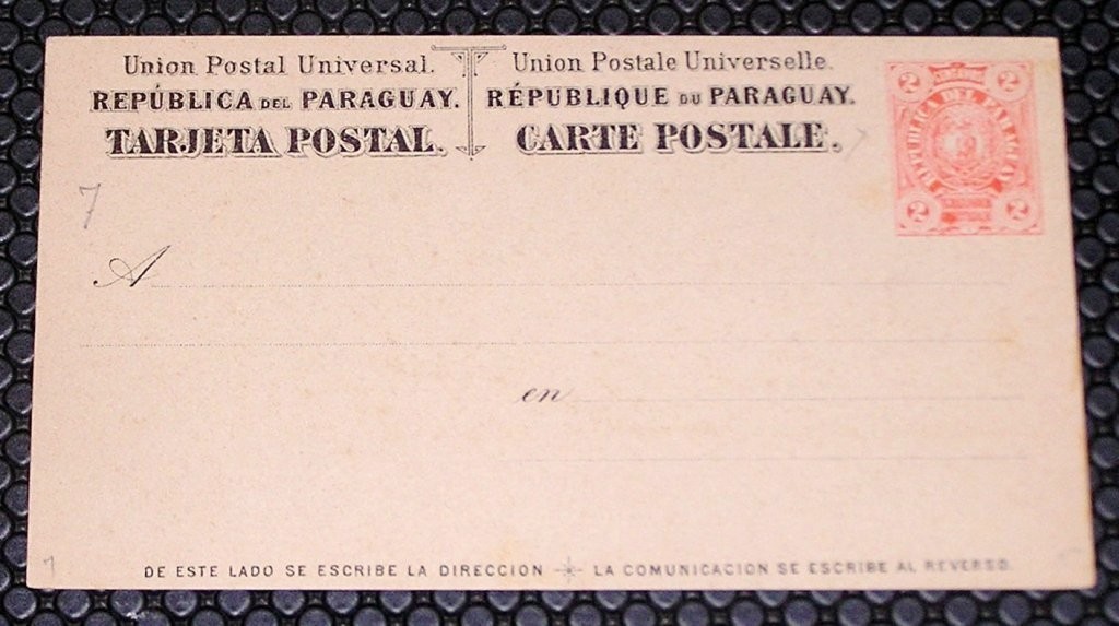 Paraguay H&G PC7 Postal Card