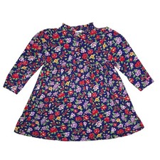 Vintage OshKosh B'Gosh Dress Girls 6 Blue Floral Classic Summer Made in USA