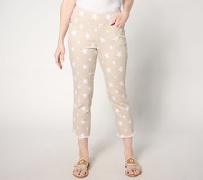 Belle by Kim Gravel Regular TripleLuxe Twill Star Spangled Jean Sand Bar 6 New