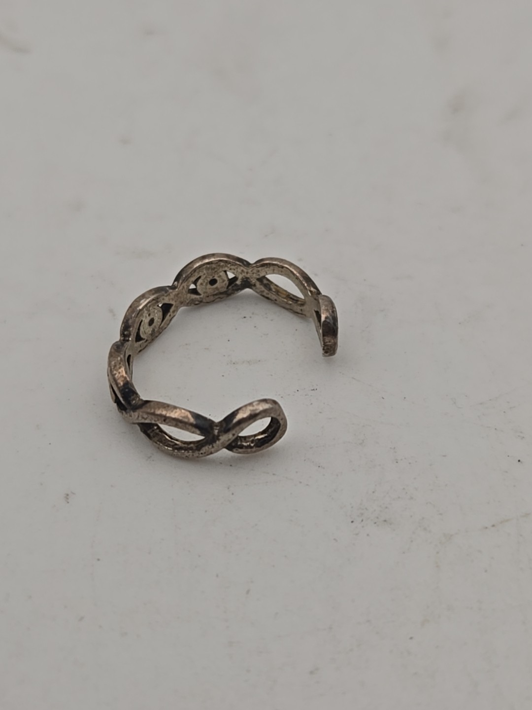 Infinity Loop Ring? Sterling Silver(?) With 2-out… - image 2