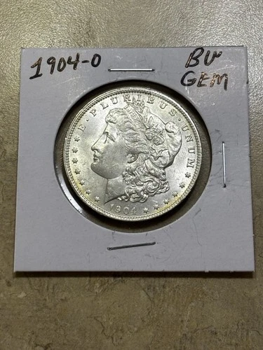 1904-O Morgan Silver Dollar $1 • BU Gem • 90% Silver • Subtle toning