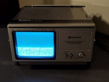 1980 Hitachi Portable Television IC Solid State TV Receiver K-2200 WORKS