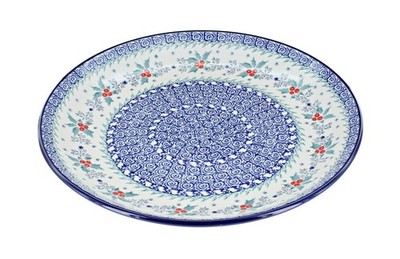 Blue Rose Polish Pottery December Joy Dinner Plate