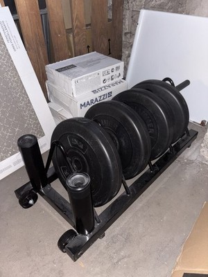 HAMMER 4x10kg Scheiben, Ablageständer, Langhantelstange