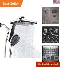High Pressure Rain Shower Head: Upgrade Shower Heads with Handheld Spray Comb...