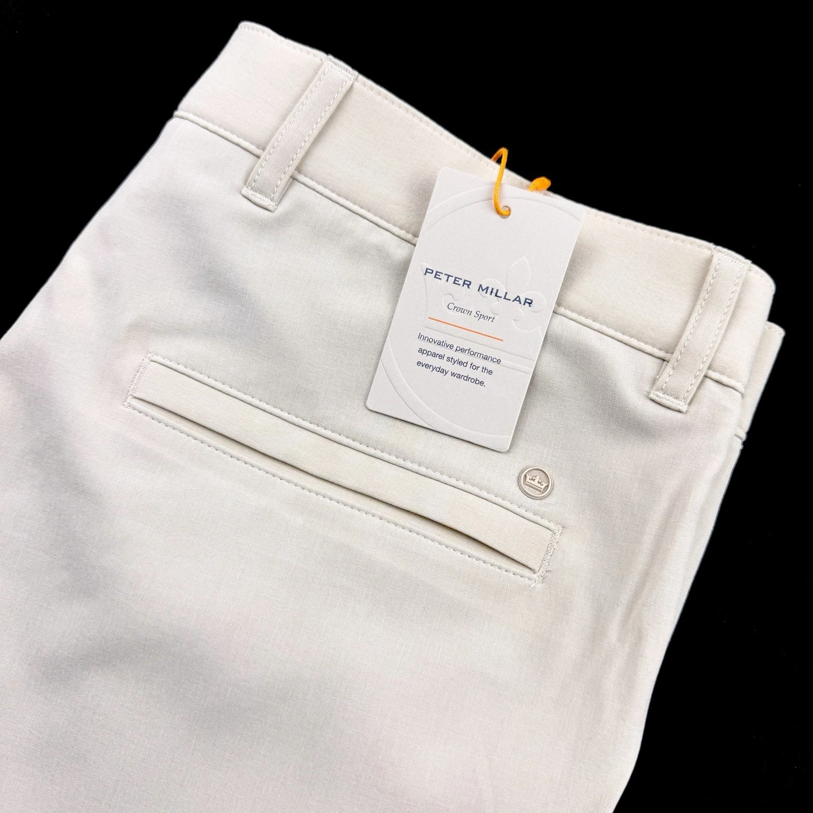 Peter Millar Crown Sport Shackleford Hybrid Shorts Sand Size 34 $110