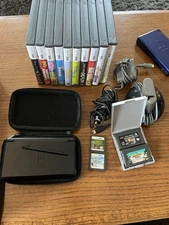 Nintendo Ds  Lite With Stylus Chargers And Extra Games