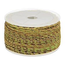 15 Yards x 2.5 mm Braided Cord, Metallic Bracelet Knotting Grass Green