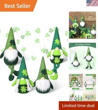Adorable 4-Piece St. Patrick's Day Gnome Set in Green Handmade Holiday Decor