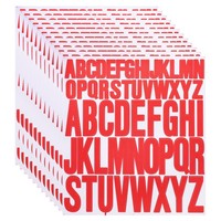12 BläTter Vinyl Buchstabenaufkleber 1 Zoll 2 Zoll 624 StüCk Klebebuchstaben Rot