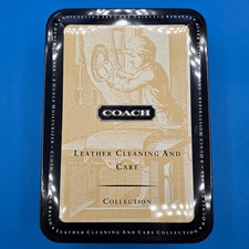Coach Leather Cleaning and Care Collection Tin Box Brush Cleanter Moisturizer