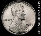 1943 Lincoln Wheat Cent - Choice Gem Brilliant Uncirculated  No Reserve #L5187
