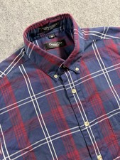 Vintage Christian Dior Long Sleeve Plaid Print Button Shirt Men's Size Medium