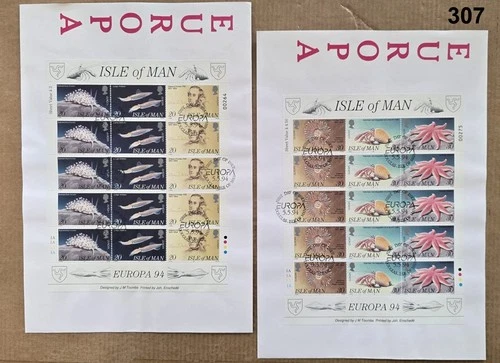 & ISLE OF MAN - 2 FDC - MARINE LIFE - CRABS - EUROPA CEPT 1994