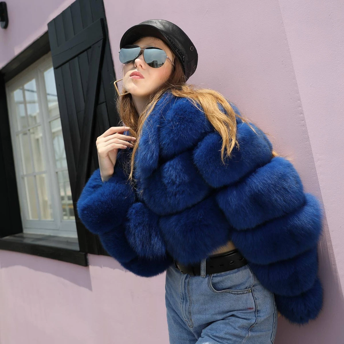 Crop top shop fur jacket
