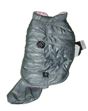 Silver Paw Silver Puffer Dog Jacket Small New
