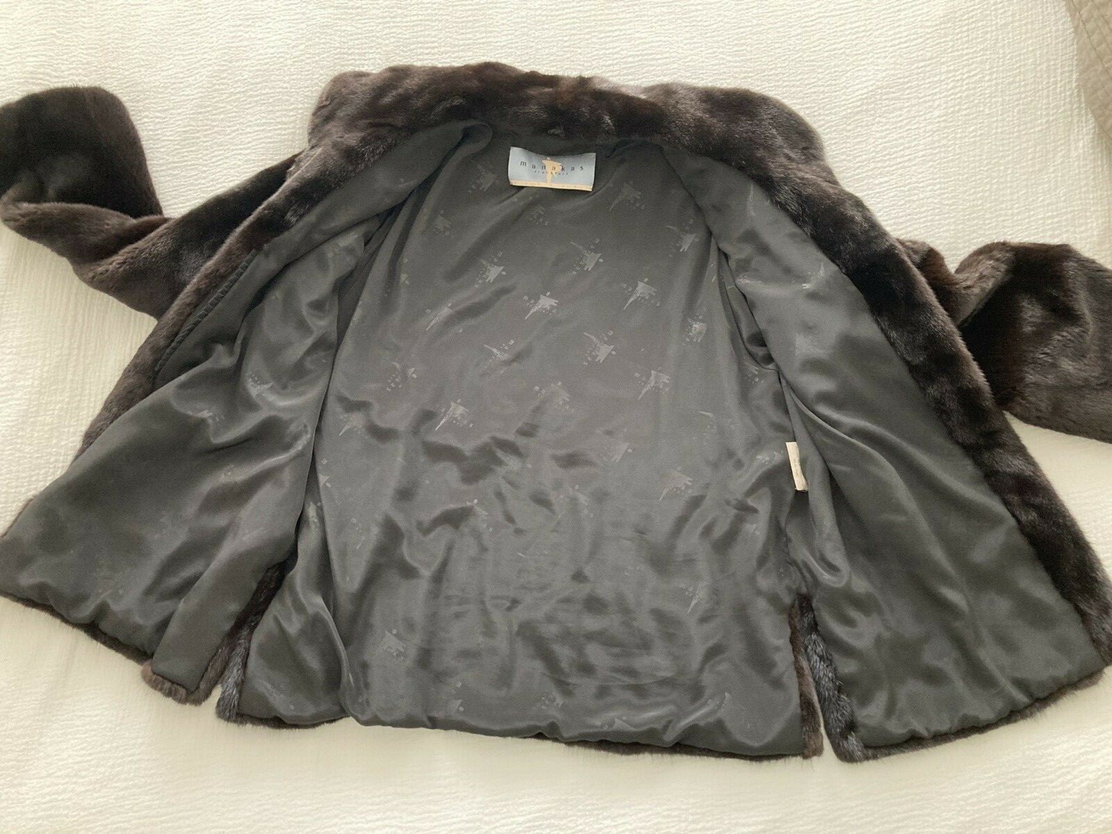 Mink Fur Coat Manakas Frankfurt Luxury Germany Dark Brown Collared ...