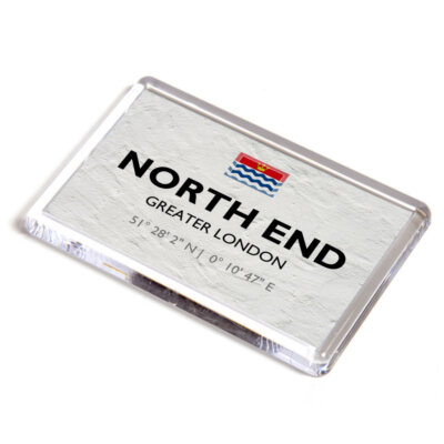 FRIDGE MAGNET - North End, Greater London - Lat/Long TQ5176