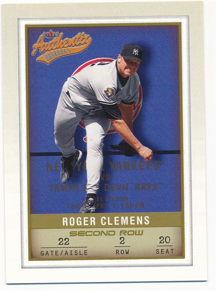 ROGER CLEMENS 2002 FLEER AUTHENTIX #89 SP NEW YORK YANKEES #157