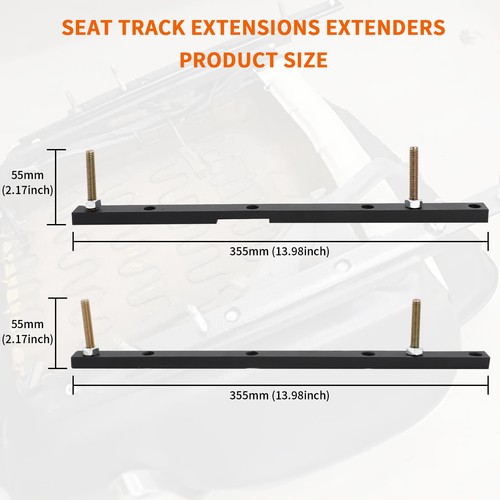 For 64-68 Mustang Seat Track Extensions Extenders 67-70 Cougar Bronco F100-F350 - Picture 5 of 17