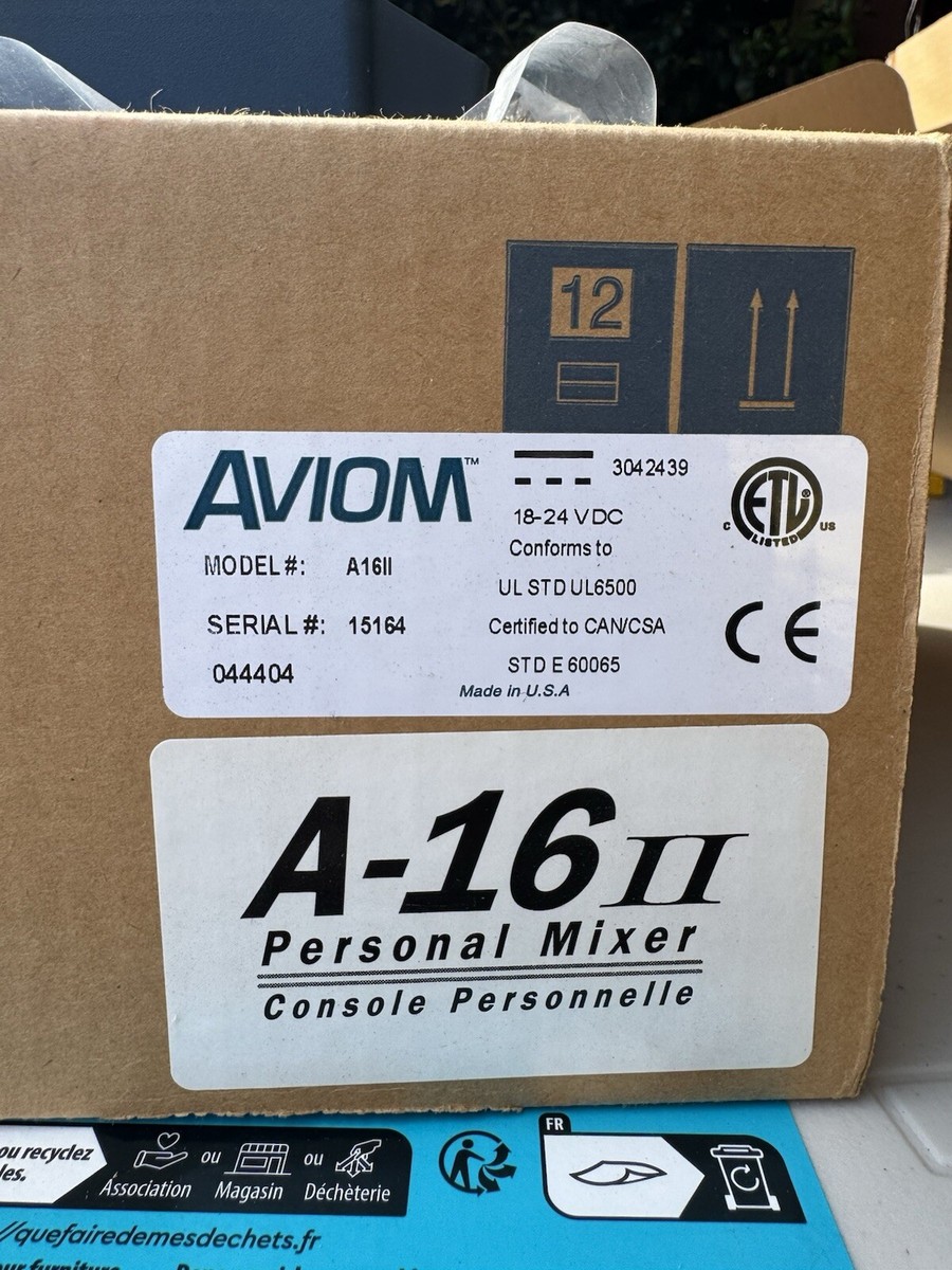 Aviom A-16II Personal Monitor Mixer A162 A16-II U188969 IEM Stage
