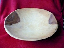 Primitive Turned Wood Bowl Burned Farmhouse Country Decor Serving Entry