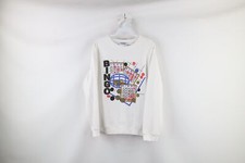 Vintage 90s Streetwear Womens Large Spell Out Bingo Crewneck Sweatshirt White