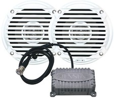 Jensen CPM50 2-Channel Bluetooth Amplifier with Two 5.25" Waterproof Speakers