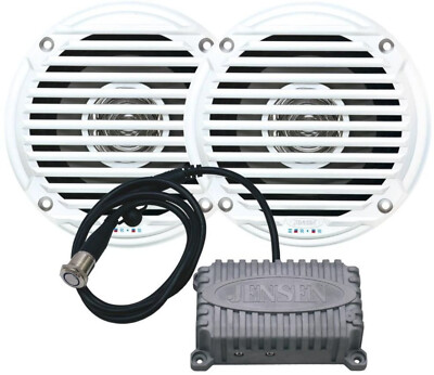Jensen CPM50 2-Channel Bluetooth Amplifier with Two 5.25'' Waterproof Speakers