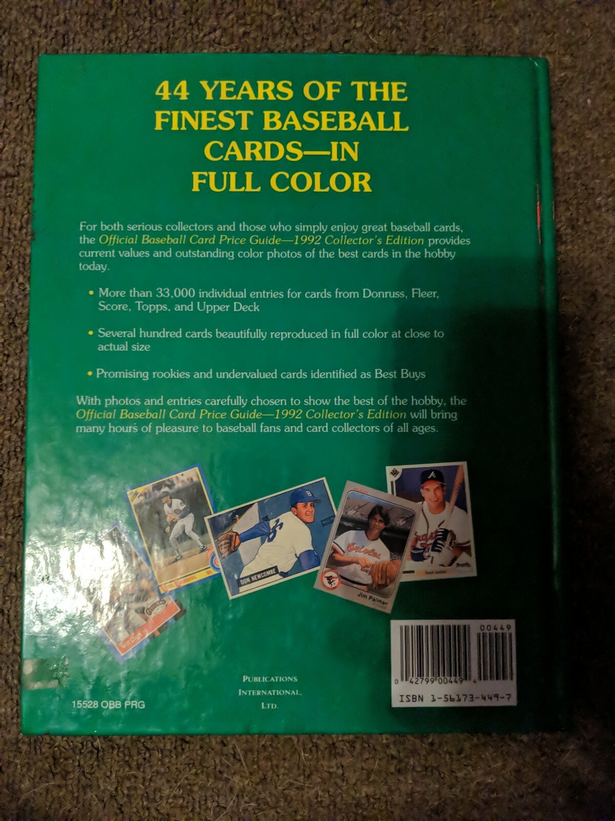 Official Baseball Card Price Guide Book 1992 Collector s Edition EBay Official Baseball Card Price Guide Book 1992 Collector s Edition EBay