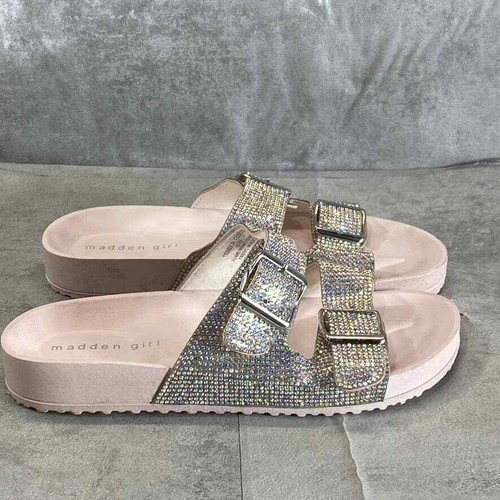 rhinestone footbed sandals
