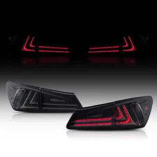 VLAND LED Tail Lights For Lexus IS250 IS350 ISF 2006-2013 Smoked Lens Rear Lamps