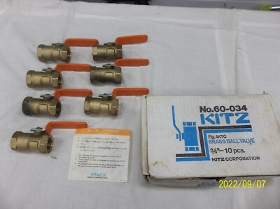 8 - NEW KITZ 400 WOG BALL VALVES 3/4 IN AKTC #60-034 - FREE SHIPING