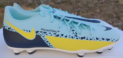 Nike Phantom GT2 Club FG/MG Soccer Cleats Blue Sz 10.5 DA5640-407 Nike Phantom GT2 Club MG Glacier Ice Blue Yellow Strike  main image 2