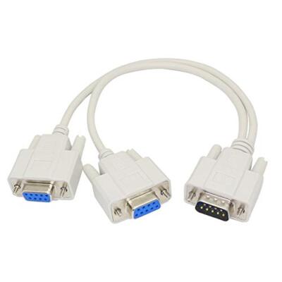 Cavo seriale DB9 RS232, prolunga maschio/femmina, cavo null modem, linea cross TX RX per comunicazione dati (10 piedi