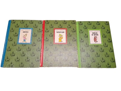 Set of 3 Vintage Books The Wonderful Worlds of Walt Disney Golden Press 1965