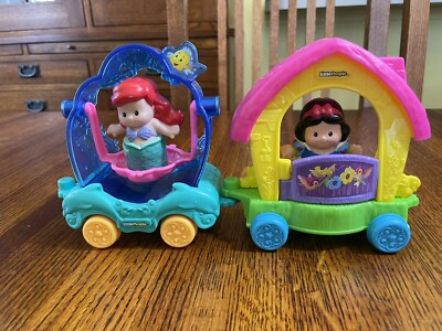 Little People Disney Princess Parade Snow White & Ariel Float Lot VGUC