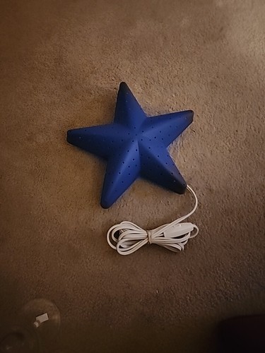 Ikea Smila Stjarna Star Wall Hanging Night Light Lamp Blue 10" Nursery Calm D