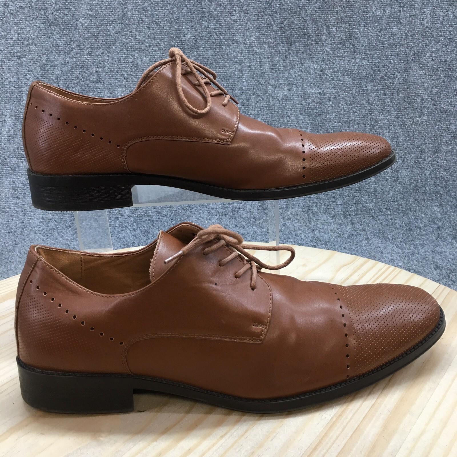 SAOLA Scarpe J Ferrar uomo 12 M Culan eleganti punta cappuccio Oxford marrone ecopelle stringate