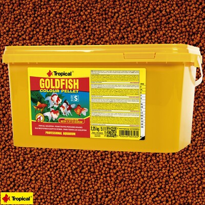 (8,80 /L) Tropical Goldfish Colour Pellet Size S 5L Spezialfutter für Goldfische
