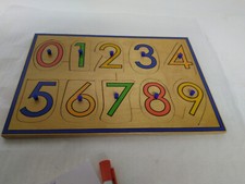 Holzpuzzle Zahlen, 10-teilig, gebraucht