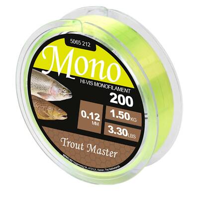 (0,03 /1m) Spro Trout Master Hi-Vis Mono 200m 0,20mm Chart Forellenschnur